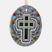 tweezijdig kruis keramisch ornament (Rechts)