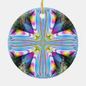 tweezijdig kruis keramisch ornament (Achterkant)