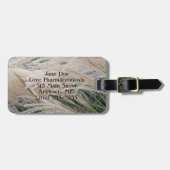Tweezijdig ornamentaal gras bagagelabel (Voorkant horizontaal)