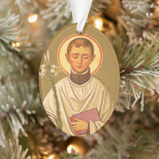 Tweezijdig St. Aloysius (PM 01) Acryl Ornament (Boom)