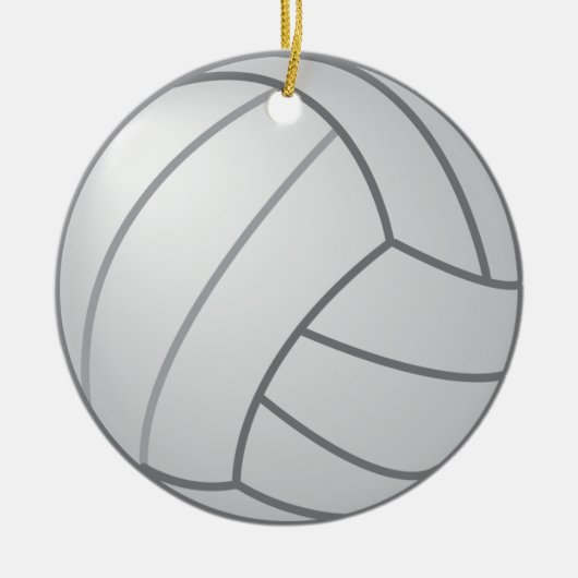 Tweezijdig Volleybalversieringsmiddel Keramisch Ornament (Voorkant)
