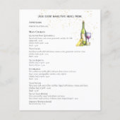 Tweezijdig wijnkaas menutemplate budget flyer (Voorkant)