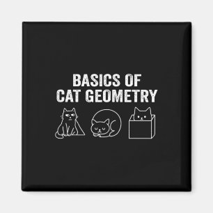 Tweezijdige basisprincipes van Cat Geometry Funny Magneet