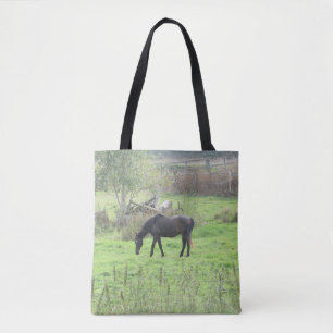 Tweezijdige boodschappentas met mooie paarden draagtas