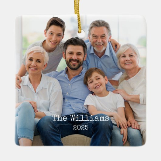 Tweezijdige foto-versiering keramisch ornament (Voorkant)