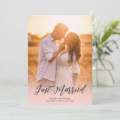 Tweezijdige gepersonaliseerde fototrouwkaart kaart (Staand voorkant)