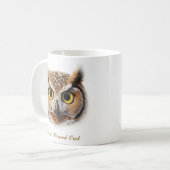 Tweezijdige Great Horned Owl Coffee Mok ontwerp (Voorkant links)