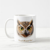 Tweezijdige Great Horned Owl Coffee Mok ontwerp (Links)