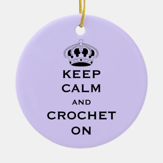 Tweezijdige Keep Calm Lavender Porcelain Keepsake Keramisch Ornament (Voorkant)