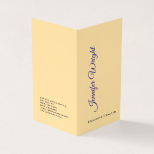 Tweezijdige minimalistische unieke moderne beige v visitekaartjes