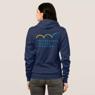 Tweezijdige vrouw, marine hoodie