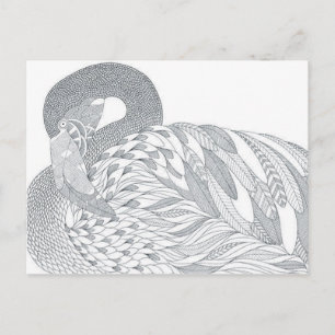 Tweezijdige Zwaan Volwassen Kleuren briefkaart Gif