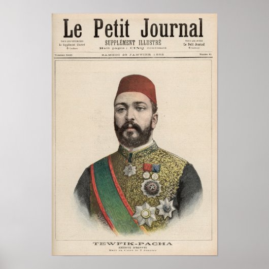 Twefik Pasha Khedive of Egypt Poster (Voorkant)