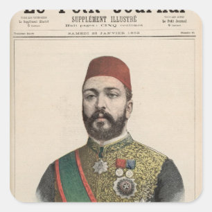 Twefik Pasha Khedive of Egypt Vierkante Sticker