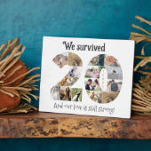 Tweintigjarig huwelijksjubileum foto fotoplaat (Zijkant)