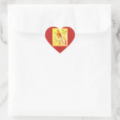 TWELF DAGEN CHRISTMAS HEART VORM STICKER (Tas)