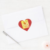 TWELF DAGEN CHRISTMAS HEART VORM STICKER (Envelop)