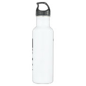 Twelfth Grade Teacher Black Text Design Waterfles (Achterkant)