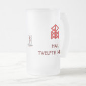 Twelfth Night New Year Bindrune Frosted Mead Mug Matglas Bierpul (Voorkant rechts)