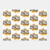 Twelve Days of Christmas Festive Gold Inpakpapier Vel (Voorkant 2)