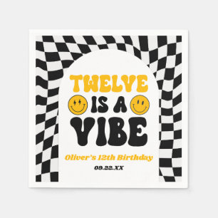 Twelve Is A Vibe Retro 12e Verjaardagsfeestje Servet