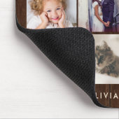 Twelve Photo Collage | Rustige houtlook Muismat (Hoek)