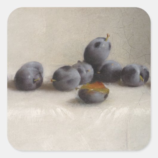 Twelve Plums Vierkante Sticker (Voorkant)