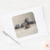 Twelve Plums Vierkante Sticker (Envelop)