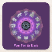 Twelve Tribes Vierkante Kartonnen Onderzetter (Voorkant)