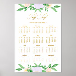 Twenty Twenty Bloemstuk en Naam Nep Gouden Kalende Poster