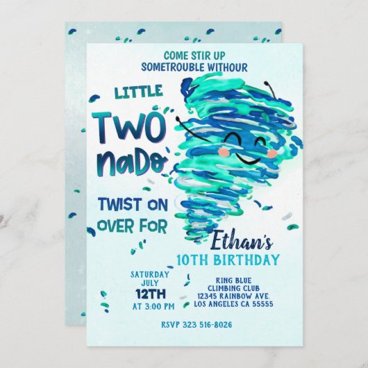 tweonado Uitnodiging (Voorkant / Achterkant)