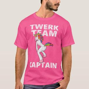 Twerk Team Kapitein Grappige Eenhoorn T-shirt