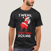 Twerkende kerstman in Face Mask Twerk Kerstwerk T-shirt (Voorkant)