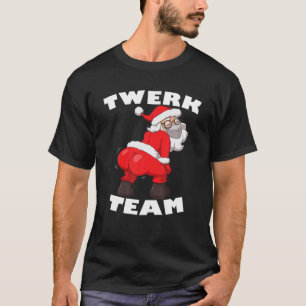 Twerkende kerstman in Masker Twerk Team Kerstmis T-shirt