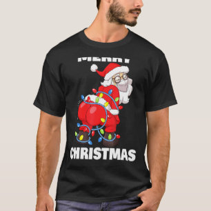 Twerkende kerstman in Maskerkerstboom T-shirt