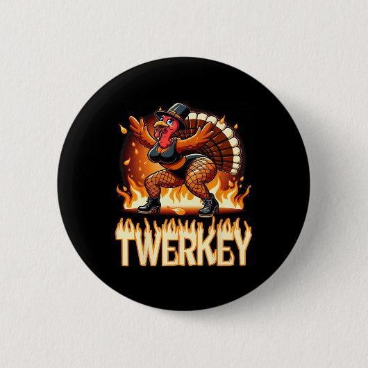 Twerkey Squad Twerking Funny Dancing Turkije Bedan Ronde Button 5,7 Cm (Voorkant)