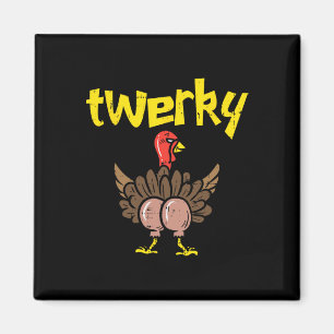 Twerky Kalkoen Bill Funny Thanksgiving Twerk Dans Magneet