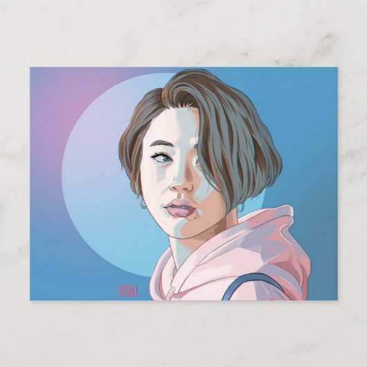 TWICE Chaeyoung Briefkaart Strawberry versie (Voorkant)