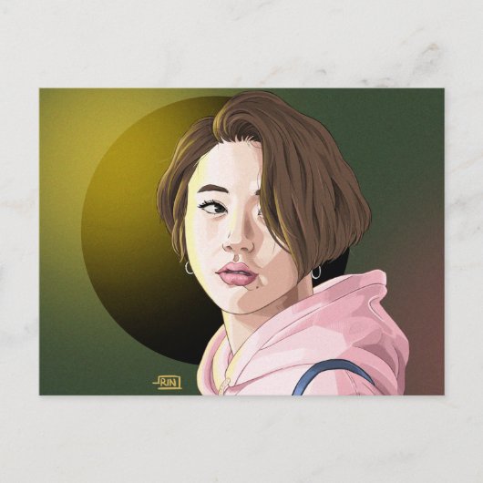 TWICE Chaeyoung Carte Postale Tiger version (Devant)
