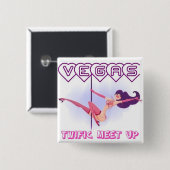 TwiFic ontmoeten Vierkante Button 5,1 Cm (Voorkant /achterkant)