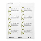 Twig and Leaf Etiket (Full Sheet)