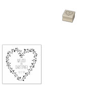 Twig en Berry Hartkrans | Bruiloft Rubberstempel (Gestempeld)