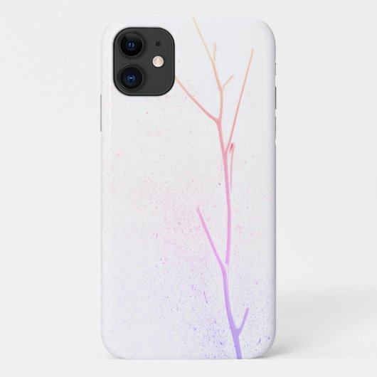 Twig rose blanc béton texture iPhone 11 Coque (Dos)