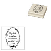 Twig Wreath Retouradres Mail Art Rubberstempel (Gestempeld)