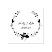 Twigs and Flowers Modern & Minimalist Rubberstempel (Afrduk)