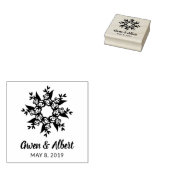 Twigs & Flowers Wedding Wreath Monogram Rubberstempel (Gestempeld)