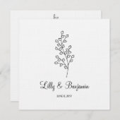 Twigs Wedding Monogram Invitation Design (Devant / Derrière)