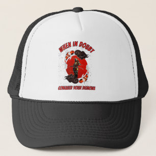Twijfel je, overwin dan je demonen trucker pet