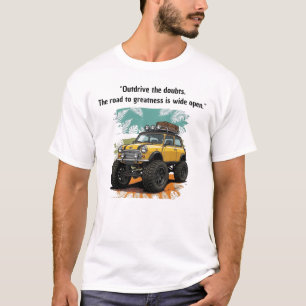 "Twijfel Voorbijrijden" Gele Mini Monster Auto T-shirt