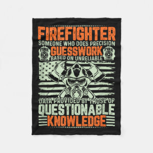 Twijfelachtige Kennis Brandweerman Cadeau Trots Br Fleece Deken